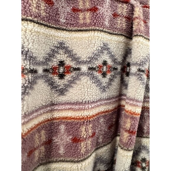 Simply Southern Womens Sherpa Fleece Tribal Print Jacket Shacket Button Med - Picture 3 of 7